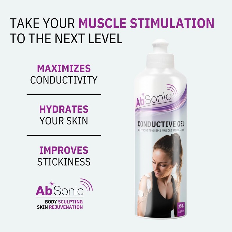 Absonic Conductive Gel for Electrodes: TENS Units, EMS, Muscle Stimulators