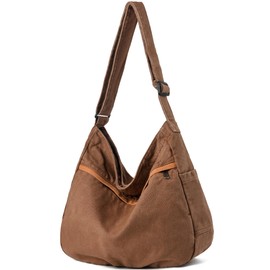 DAINAOTM Canvas Hobo Crossbody Shoulder Tote Bag for Women and Men Large Purse Messenger Bag Travel Work Shopping