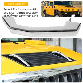 Bonbo Smooth Chrome Billet Hood Exterior Door Handles 2pcs for Hummer H2 & H2 SUT