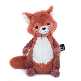 Les Déglingos PTIPOTOS by Netoitou Plush Toy Raccoon Terracotta - Original - Comforter Ideal from Birth - Soft Plush Toy - Terracotta