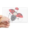 CafePress Flying Ladybug with Heart Sticker Rectangle Bumper Sticker Car