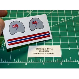 1984 Chicago Blitz USFL Football Gumball Helmets *DIECUT DECALS ONLY* Custom