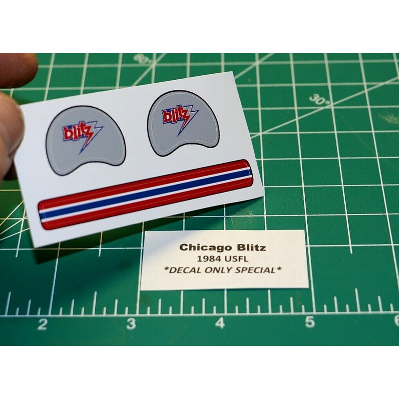 1984 Chicago Blitz USFL Football Gumball Helmets *DIECUT DECALS ONLY*