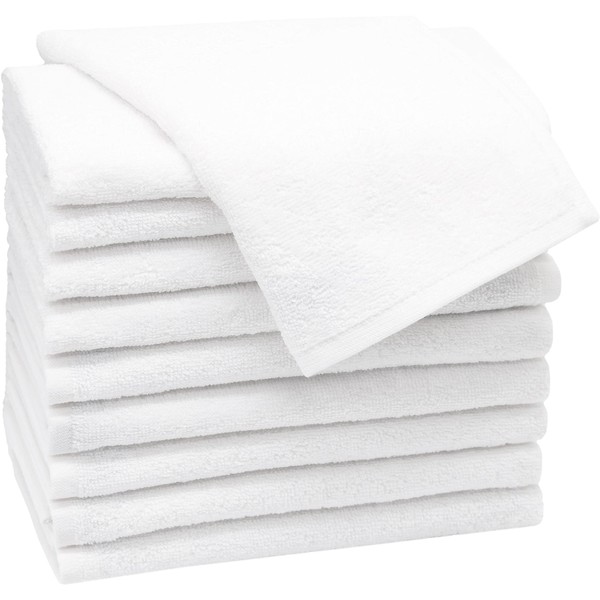 ZOLLNER Set of 10 Guest Towels 30 x 50 cm Cotton White
