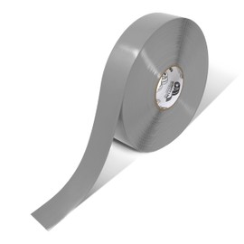 Mighty Line Solid Floor Marking Tape for Safety, Caution, Warning, Heavy-Duty, Peel and Stick Adhesive, Beveled Edge Design, Industrial Quality, 2 inch, 100' Roll, Gray