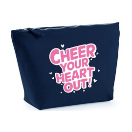 Hippowarehouse Cheer Your Heart Out Printed Make up Cosmetic wash Bag 18x19x9cm