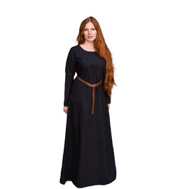 Burgschneider - Freya Underdress - Black (XL, Unisex, Cotton) Historical - Early Medieval, Viking