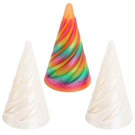 Impossible Cone, Night Glow, Spiral Cone Fidget Toy, Relief, Anti-Stress, 3D Printed Spiral 3D Printed Fidget Toy, Stress Relief, Suitable for Decorative Desktop Statues, Pack of 3