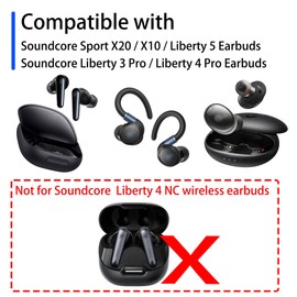 NANLANFAN Replacement Foam Ear Tips for Soundcore Liberty 3 Pro/Liberty 4 Pro/Liberty 5 / Sport X20 / X10 Earbuds, Not for Liberty 4 NC, Ultimate Comfort, 3 Pairs (S/M/L, Gray)