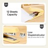 Eagle Stapler with Stapler Remover，12 Sheets Capacity，NO.10 Stapling,Yellow