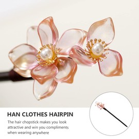 LALAFINA 2pcs Retro Flower Hairpin Vintage Style Hair Stick Folk-custom Han Clothes Hairpin Stick Hair Accessory for Girls