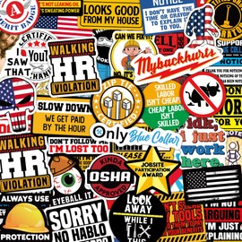 173 PCS Funny Hard Hat Stickers for Adults - Waterproof Vinyl for Welding Helmet, Tool Box, Electrician, Mechanic Cars - Blue Collar Accessories for Bumper Mechanic, Co-Workers