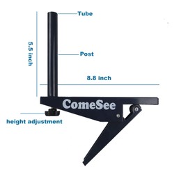Comesee Ping Pong Net Set Table Tennis Table Post Professional Spring Activated Clamp with Net Clip Insert, 1.2 Inch Width Grip Holder, Tension and Height Adjustable Easy Set Up (Navy)