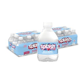 Splash Refresher, Wild Berry Flavor Water Beverage, 8 Fl Oz Plastic Bottles (24 Count)