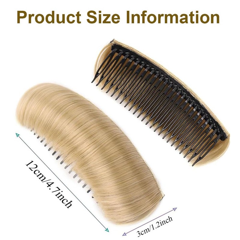 3Pcs Womens Fluffy Hair Pads Invisible Hair Volume Bump Clips