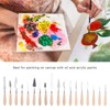 18Pcs Artist Palette Knife Oil Painting Gouache Scraper Wooden Handle