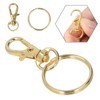 100PCS Gold Lobster Claw Clasp with Key Rings Rustproof Metal