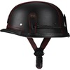 Yesmotor Motorcycle Half Helmet Retro German Handmade Leather Half Face