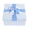 Emartbuy Set of 3 Rigid Square Gift Box, Baby Blue