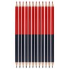 TRISAR Double-ended Pencil, Ergonomic Design 12 Pre-sharpened Pencils Erasable (Red