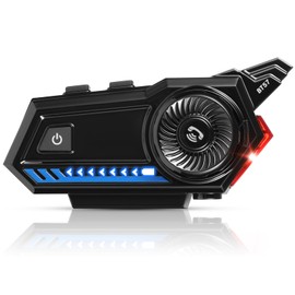 Motorcycle Helmet Bluetooth,Bluetooth 5.3 EDR Wireless Motorcycle Headset Automatic Answer Motorcycle Headset High Sound Quality Headphone(with Tail Light, Three Flashing Modes)