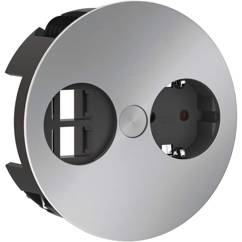 Bachmann Twist 2S Built-In Socket, Stainless Steel Look