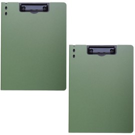 A4 Clipboard Folder 2 Pcs Foldover Clipboards Folder,Folding Hard Shell File Foldover Clip Board,360°Flip Writing Pad for Nurses Business Office School Conference (Black+Green)