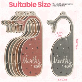 HNYYZL Baby Closet Dividers,7PCS Wooden Baby Clothes Dividers for Closet,Nursery Closet Dividers,Multi-Color,Baby size closet dividers,Nursery Decor