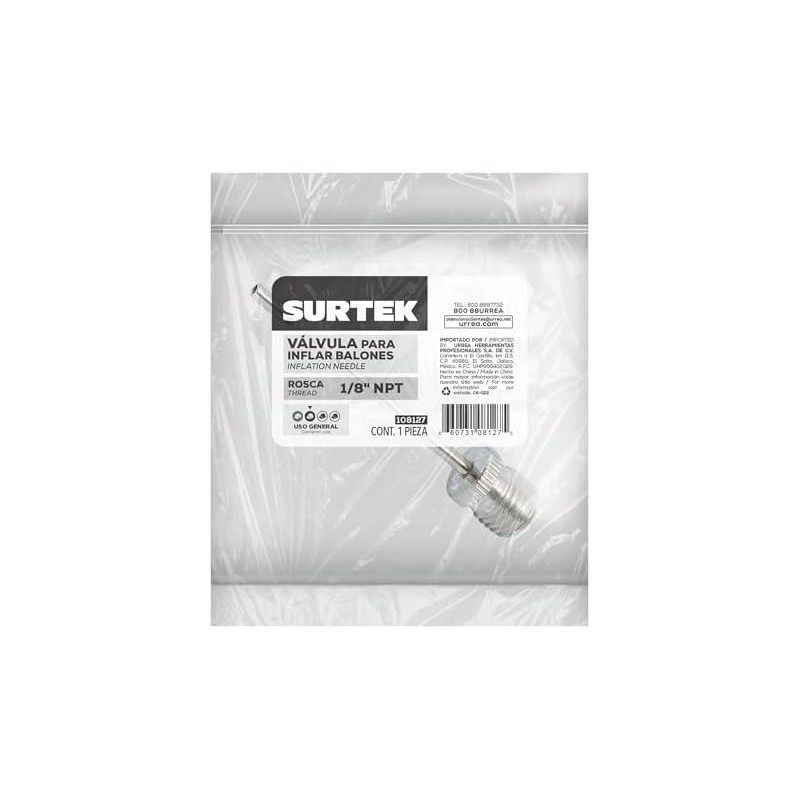 Surtek 108127 Válvula para Inflar Balones, 100 piezas