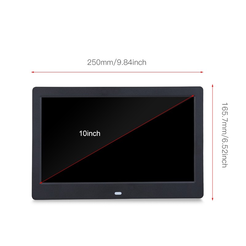 10" HD Screen Digital Photo Frame Alarm Clock MP3/4 Movie