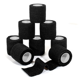 JHGIC Self Adhesive Bandage Wrap,Bandage Tape,Medical Tape,Vet Tape,Athletic Tape Gauze,for First Aid,Sports, Wrist, Ankle(8 Rolls,2inch*5Yards)