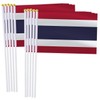 Thailand Handheld Small Flag Set,10 PCS 5×8 Inch Mini Thai