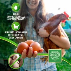 Small Pet Select - 100% Flaked Oyster Shell, Calcium Supplement for Chickens, and Ducks, 5lb