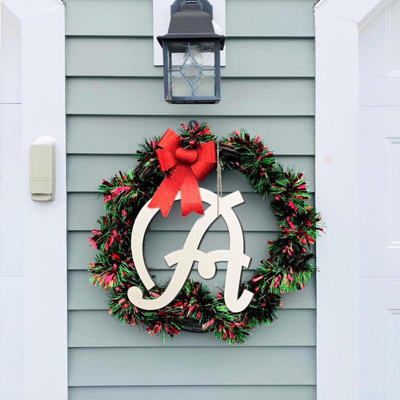 AOCEAN 14 Inch White Wood Letters Unfinished Art Wooden Letters