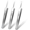 Professional 3-Piece Facial Blackhead Removal Tweezers Set: Precision Pimple Popper