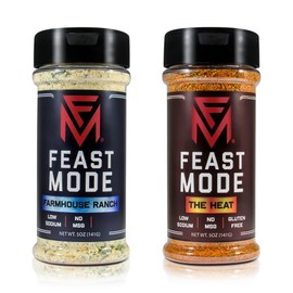 Feast Mode Flavors | Spicy Ranch Pack | 2 count | 5oz seasonings | Farmhouse Ranch | The Heat | meal prep seasoning, low sodium, no msg, low calorie, no artificial fillers, healthy flavoring