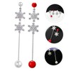 FOMIYES 2Pairs Elegant Snowflake Tassel Pearl Earrings Asymmetrical Chic Ear