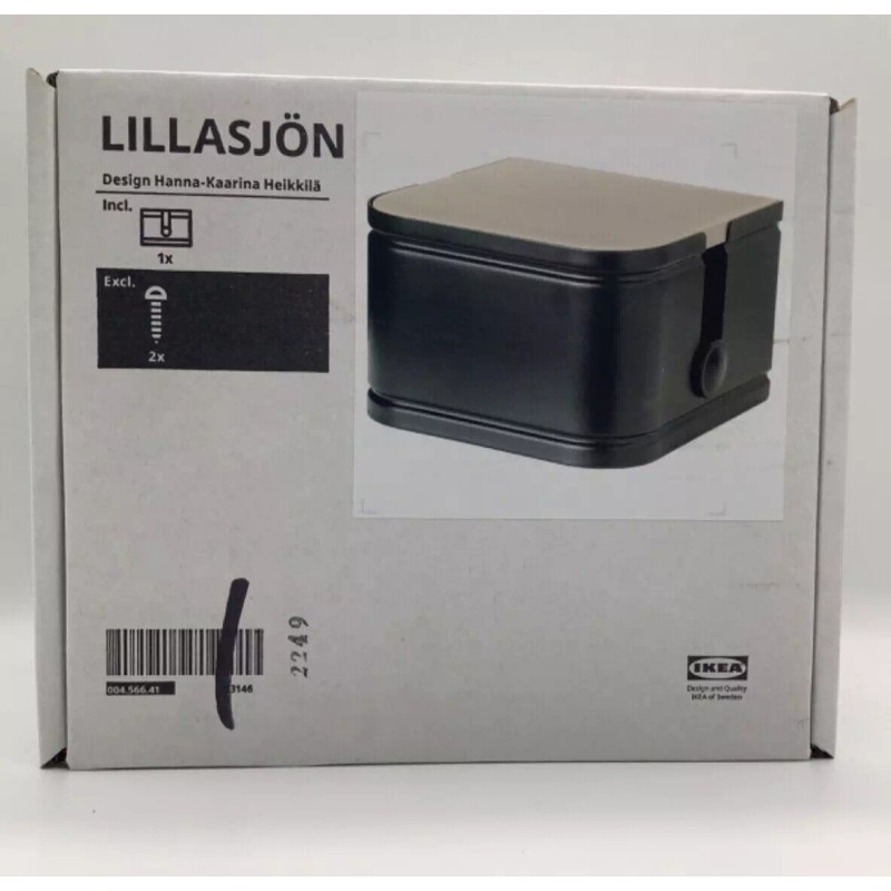 IKEA LILLASJON LILLASJÖN Toilet roll holder Galvanized steel, Solid birch