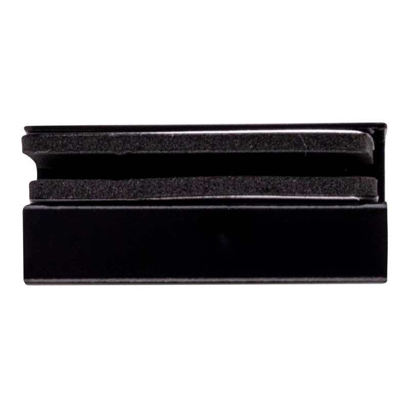 CRL Black Strike Plate With Finger Grip by CR Laurence