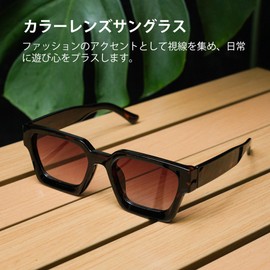 Cyxus 1252 Women's Men's Colored Lens Sunglasses, Thick Cell Frame, Colored, UV Protection, UV Protection, Lightweight Design, Travel, Outdoor, Stylish, 03-Tortoise