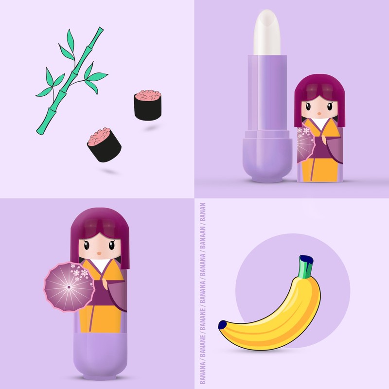 Kids Lip Balm Multipack, Cute Doll Lip Balm 6 Pack,