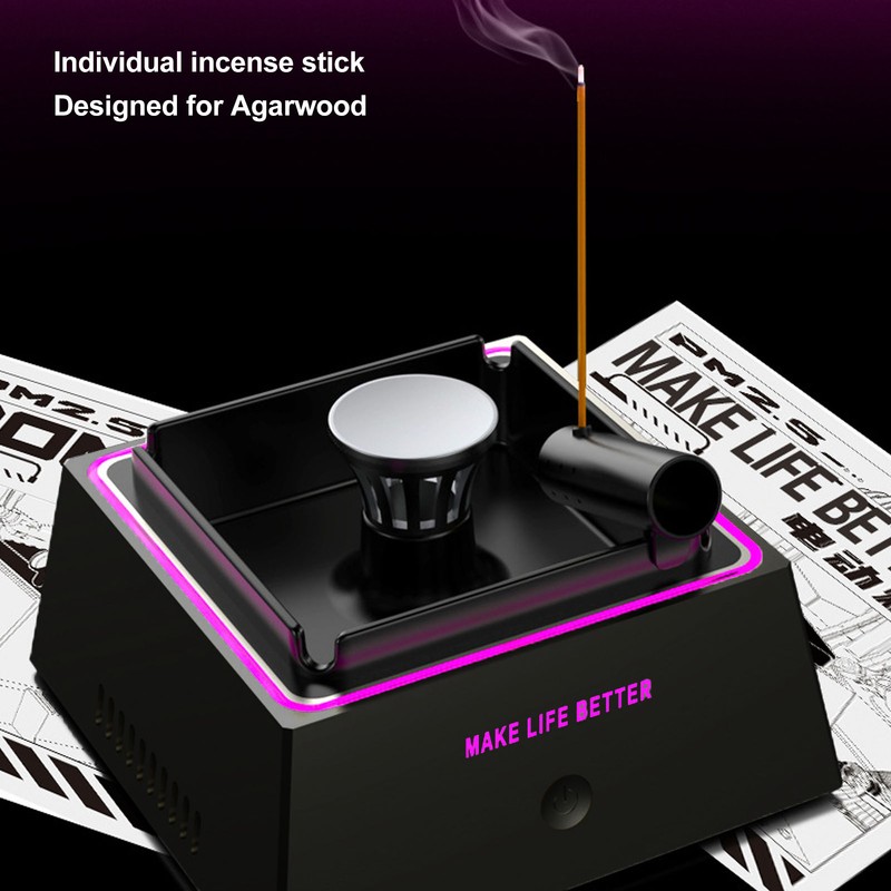 Smokeless Ashtray ABS Multifunctional Electronic USB Rechargeable Ash Tray for