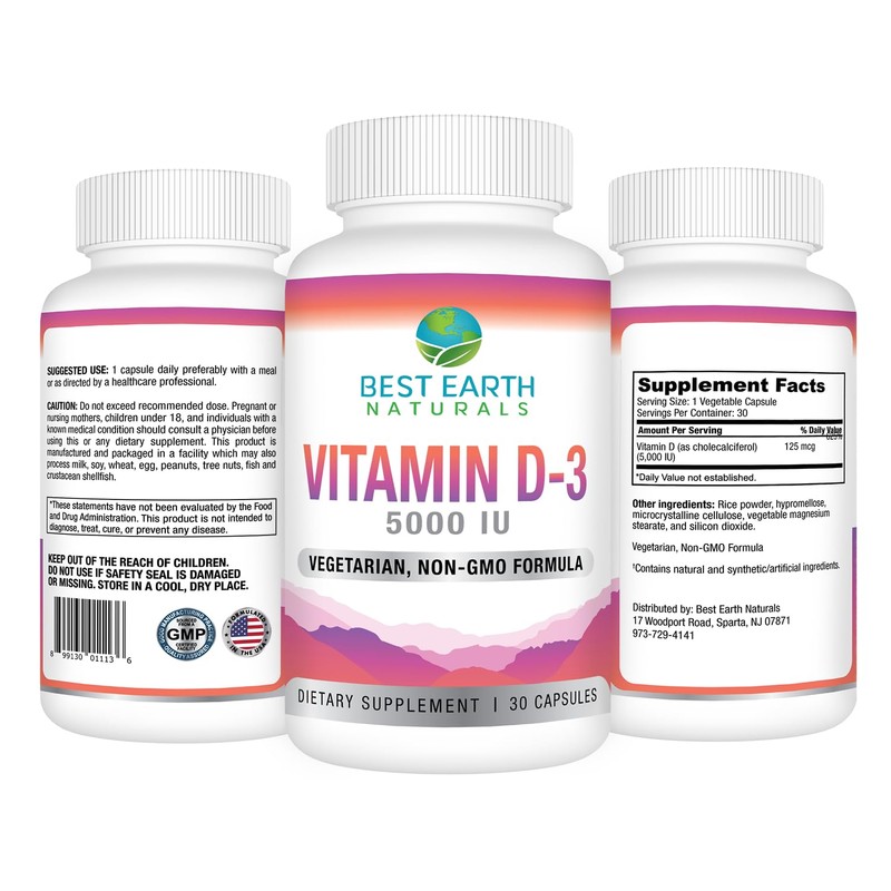 Best Earth Naturals Vitamin D-3 5000 IU
