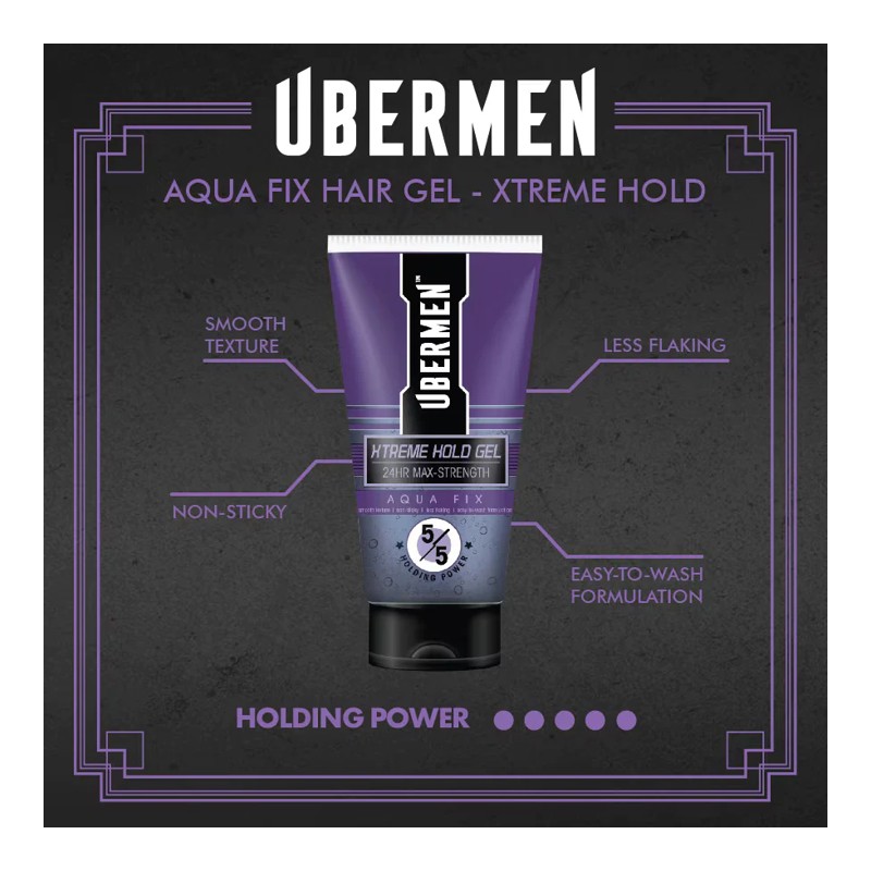 UBERMEN AQUA FIX HAIR GEL 150ML