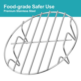 Swedecor Steamer Rack for Pots - Stainless Steel Instant Pot Accessories, Steam Rack for 6, 8 Qt Pressure Cooker, Steaming Rack 8'', 1 Pack