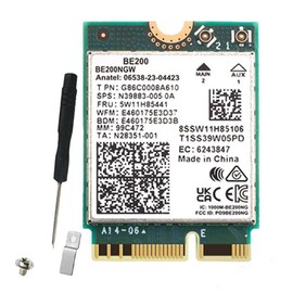 WiFi 7 BE200 BE200NGW Tarjeta WiFi BT 5.4 802.11AX Adaptador de Red InaláMbrico Tribanda M.2 NGFF para Win10/11