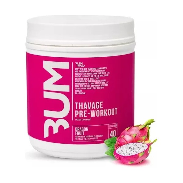 Pre Entreno Cbum Thavage Pwo Raw Nutrition 40 Servicios Sabor