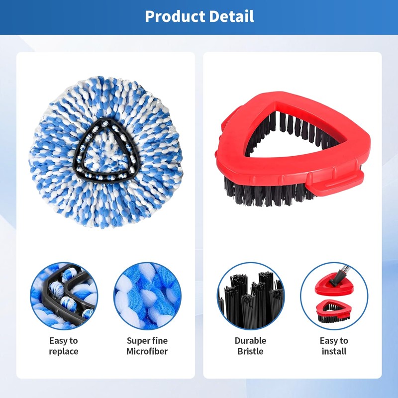 9-Pack Mop Head Replacements for ocedar, 1 Washable Floor Head
