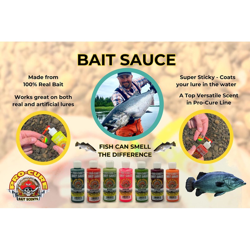 Pro-Cure Kokanee Bait Sauce, 4 Ounce, Red