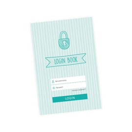 Password Book Login Book 44 Pages Mint Notebook Organiser Lines Password Manager - Manage Login Data & Passwords Securely